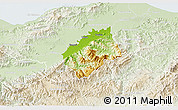 Physical 3D Map of Tocoa, lighten