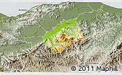 Physical 3D Map of Tocoa, semi-desaturated