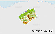 Physical 3D Map of Tocoa, single color outside
