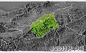 Satellite 3D Map of Tocoa, desaturated
