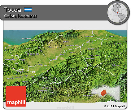 Satellite 3D Map of Tocoa