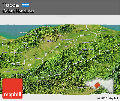 Satellite 3D Map of Tocoa