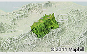 Satellite 3D Map of Tocoa, lighten