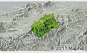 Satellite 3D Map of Tocoa, lighten, semi-desaturated