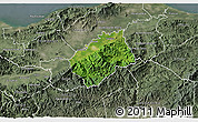 Satellite 3D Map of Tocoa, semi-desaturated