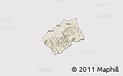 Shaded Relief 3D Map of Tocoa, cropped outside
