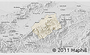 Shaded Relief 3D Map of Tocoa, desaturated