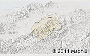 Shaded Relief 3D Map of Tocoa, lighten, semi-desaturated