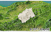 Shaded Relief 3D Map of Tocoa, satellite outside