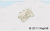 Shaded Relief 3D Map of Tocoa, single color outside