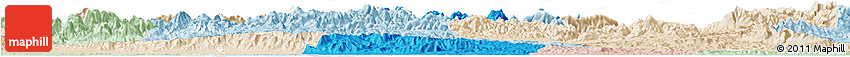 Political Horizon Map of Tocoa, lighten