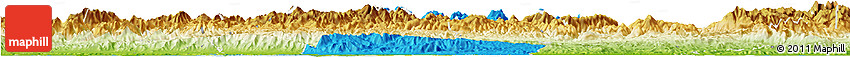 Political Horizon Map of Tocoa, physical outside