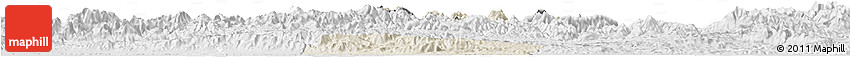 Shaded Relief Horizon Map of Tocoa, lighten, desaturated