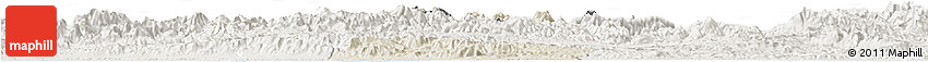 Shaded Relief Horizon Map of Tocoa, lighten
