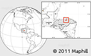 Blank Location Map of Tocoa, highlighted country