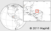 Blank Location Map of Tocoa, highlighted parent region