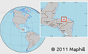 Gray Location Map of Tocoa, highlighted parent region