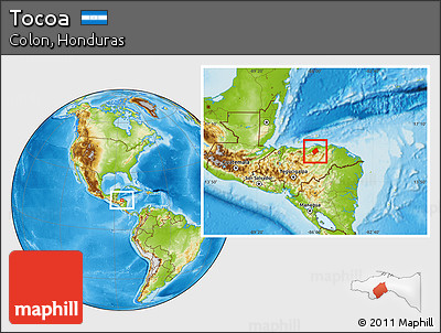 Physical Location Map of Tocoa