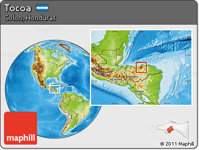 Physical Location Map of Tocoa