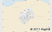 Classic Style Map of Tocoa, single color outside