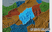 Political Map of Tocoa, darken