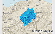 Political Map of Tocoa, shaded relief outside