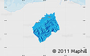 Political Map of Tocoa, single color outside