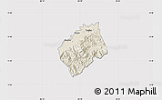 Shaded Relief Map of Tocoa, cropped outside