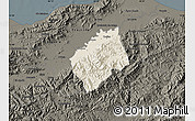 Shaded Relief Map of Tocoa, darken