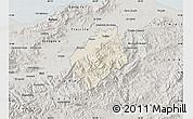 Shaded Relief Map of Tocoa, semi-desaturated