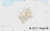 Shaded Relief Map of Tocoa, single color outside
