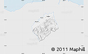Silver Style Map of Tocoa, single color outside