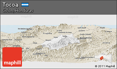 Classic Style Panoramic Map of Tocoa