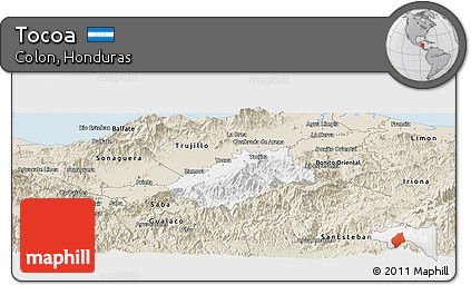 Classic Style Panoramic Map of Tocoa