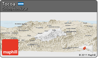 Classic Style Panoramic Map of Tocoa