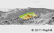 Physical Panoramic Map of Tocoa, desaturated