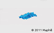 Political Panoramic Map of Tocoa, cropped outside