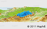 Political Panoramic Map of Tocoa, physical outside