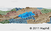 Political Panoramic Map of Tocoa, semi-desaturated