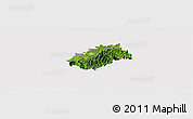 Satellite Panoramic Map of Tocoa, cropped outside
