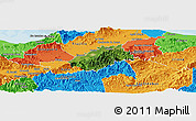 Satellite Panoramic Map of Tocoa, political outside