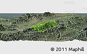 Satellite Panoramic Map of Tocoa, semi-desaturated