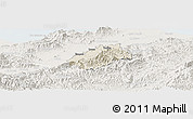 Shaded Relief Panoramic Map of Tocoa, lighten