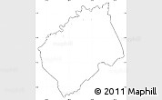 Blank Simple Map of Tocoa, cropped outside, no labels