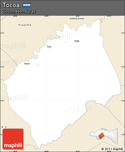 Classic Style Simple Map of Tocoa