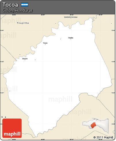 Classic Style Simple Map of Tocoa