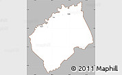 Gray Simple Map of Tocoa, cropped outside