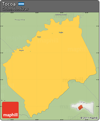 Savanna Style Simple Map of Tocoa