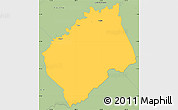 Savanna Style Simple Map of Tocoa