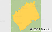 Savanna Style Simple Map of Tocoa, single color outside